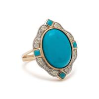 TURQUOISE AND DIAMOND RING