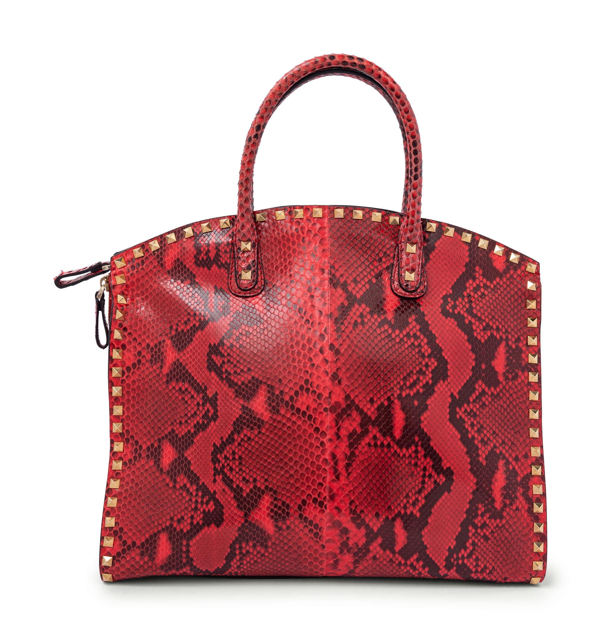 Valentino Studded Snakeskin Bag, 2000s