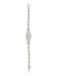 BULOVA, 14K WHITE GOLD AND DIAMOND WATCH