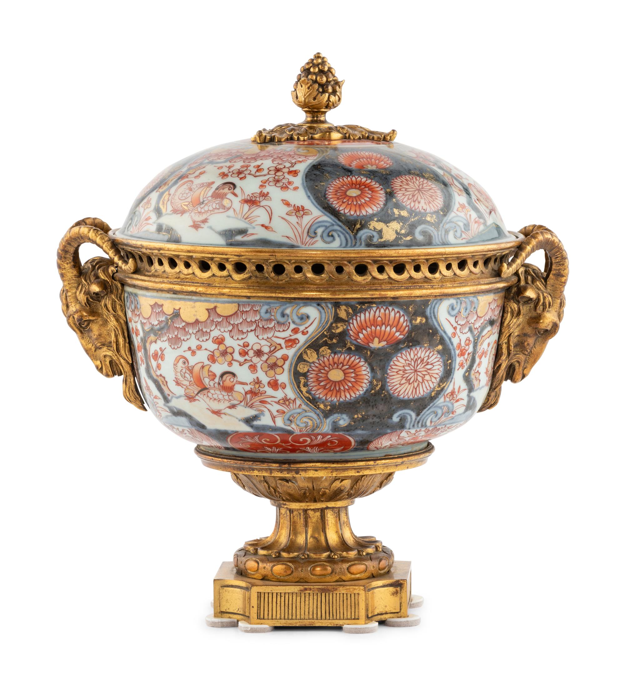 A Gilt Bronze Mounted Japanese Imari Porcelain Bowl