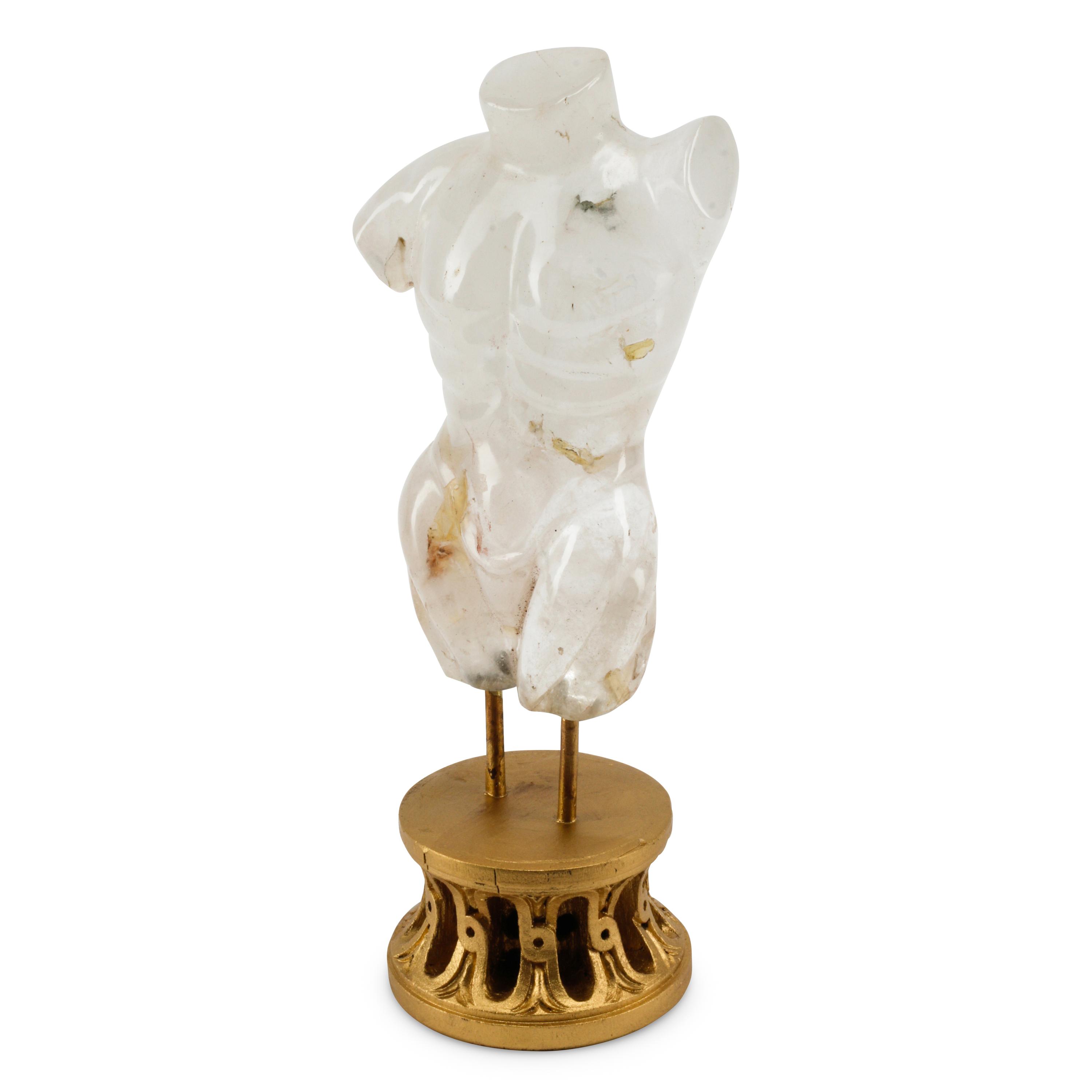 A Carved Rock Crystal Torso