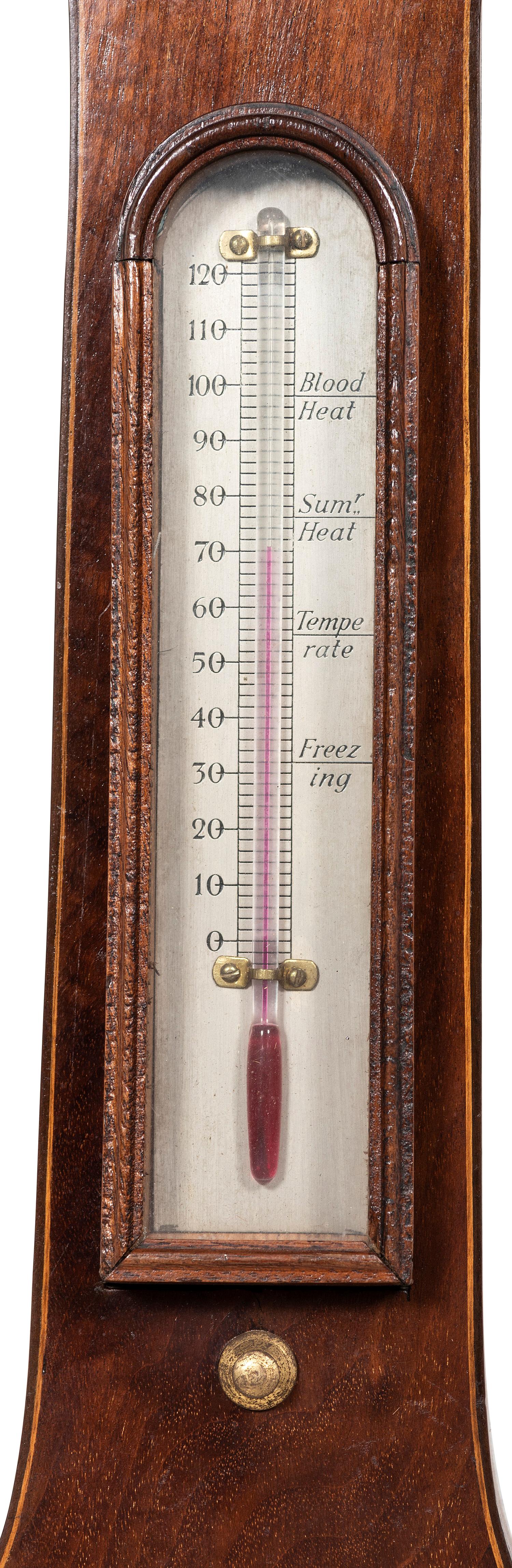 A Regency Mahogany Wheel Barometer