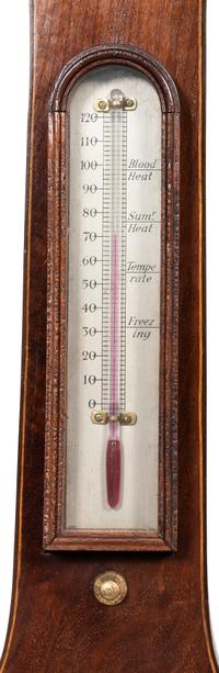 A Regency Mahogany Wheel Barometer