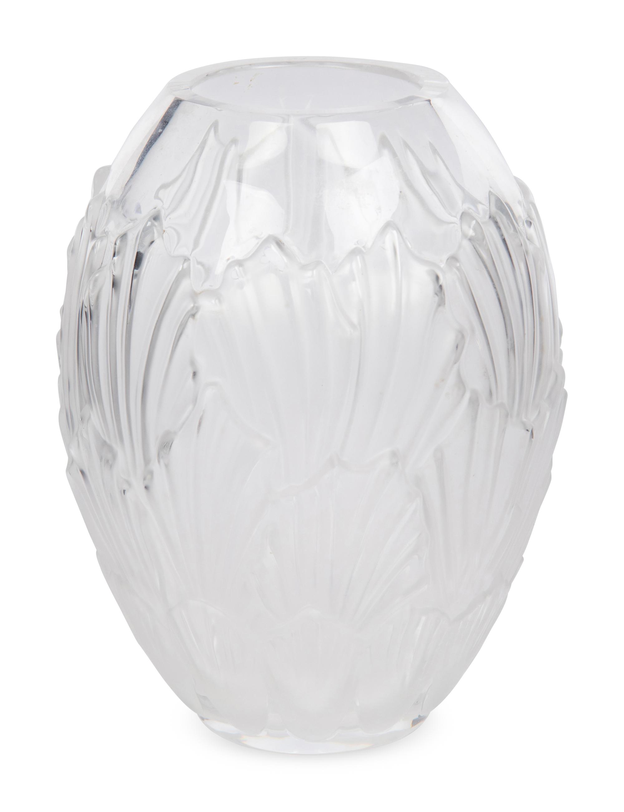 A Lalique Sandrift Vase