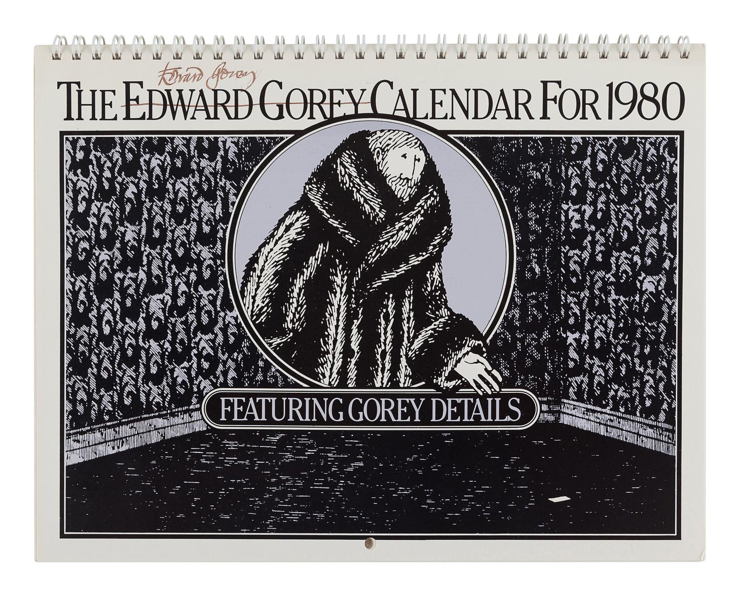 GOREY, Edward. A group of calendars and engagement books, comprising: