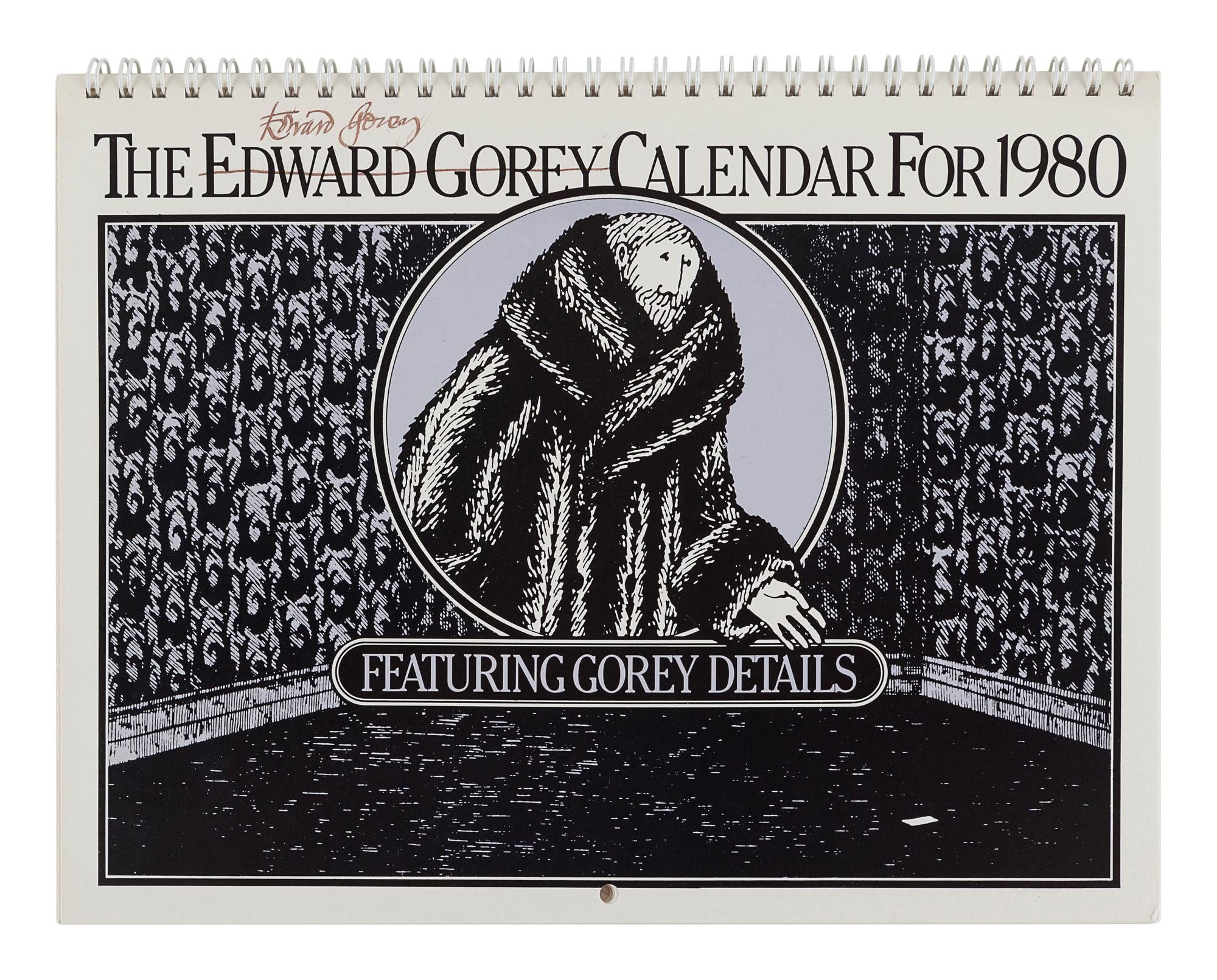 GOREY, Edward. A group of calendars and engagement books, comprising: