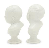 A Pair of Meissen Porcelain Busts of Children