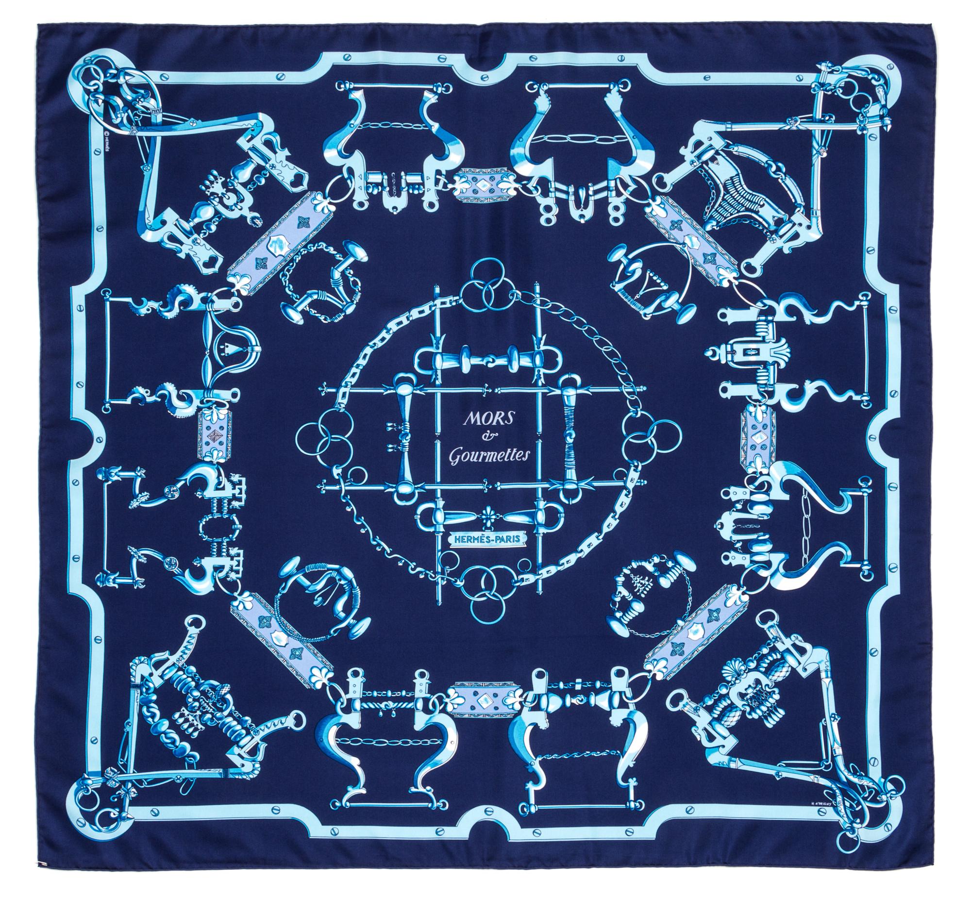 An Hermes 90cm Silk Scarf, 36"x36".