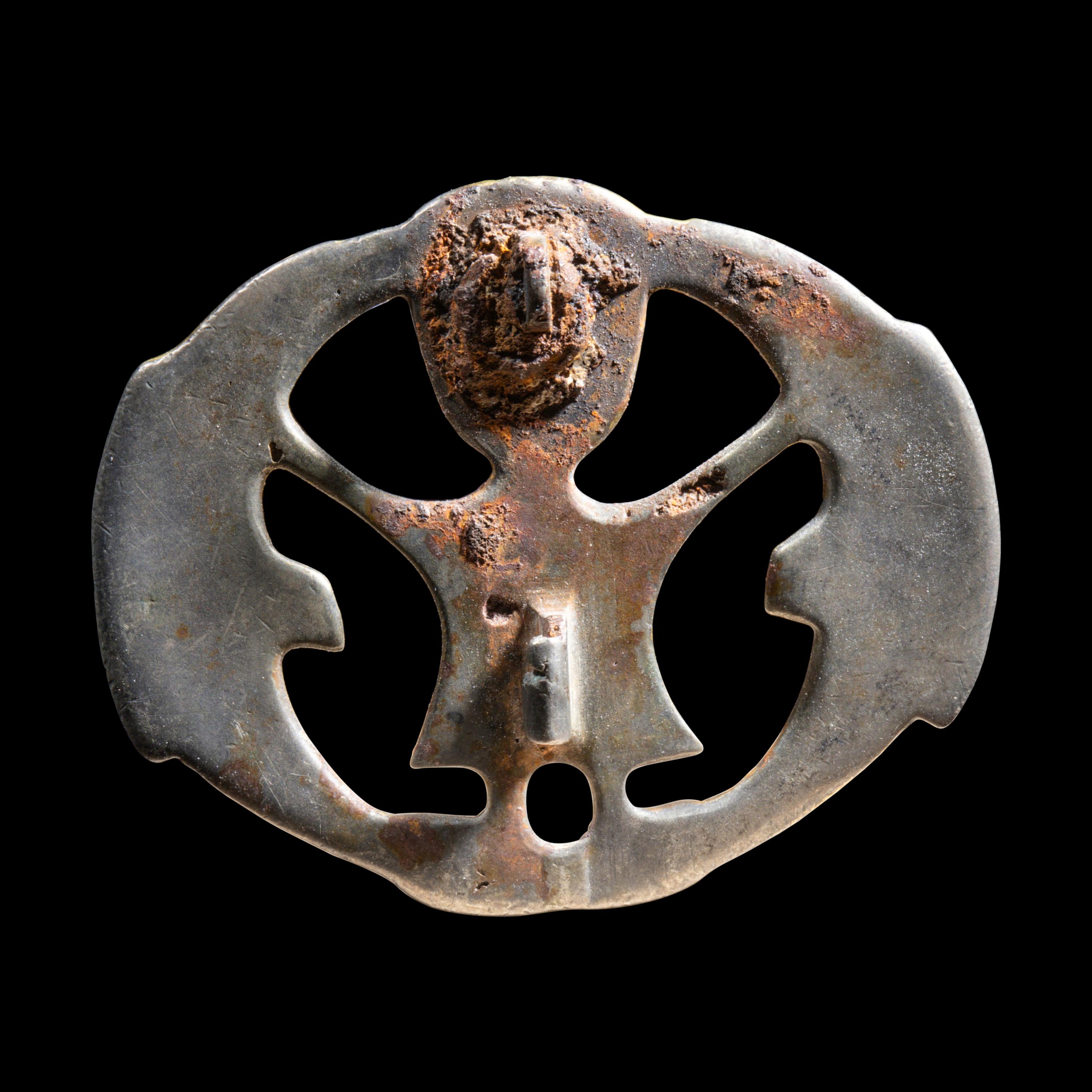 A Migration Period Gilt-Silver Brooch with Odin
