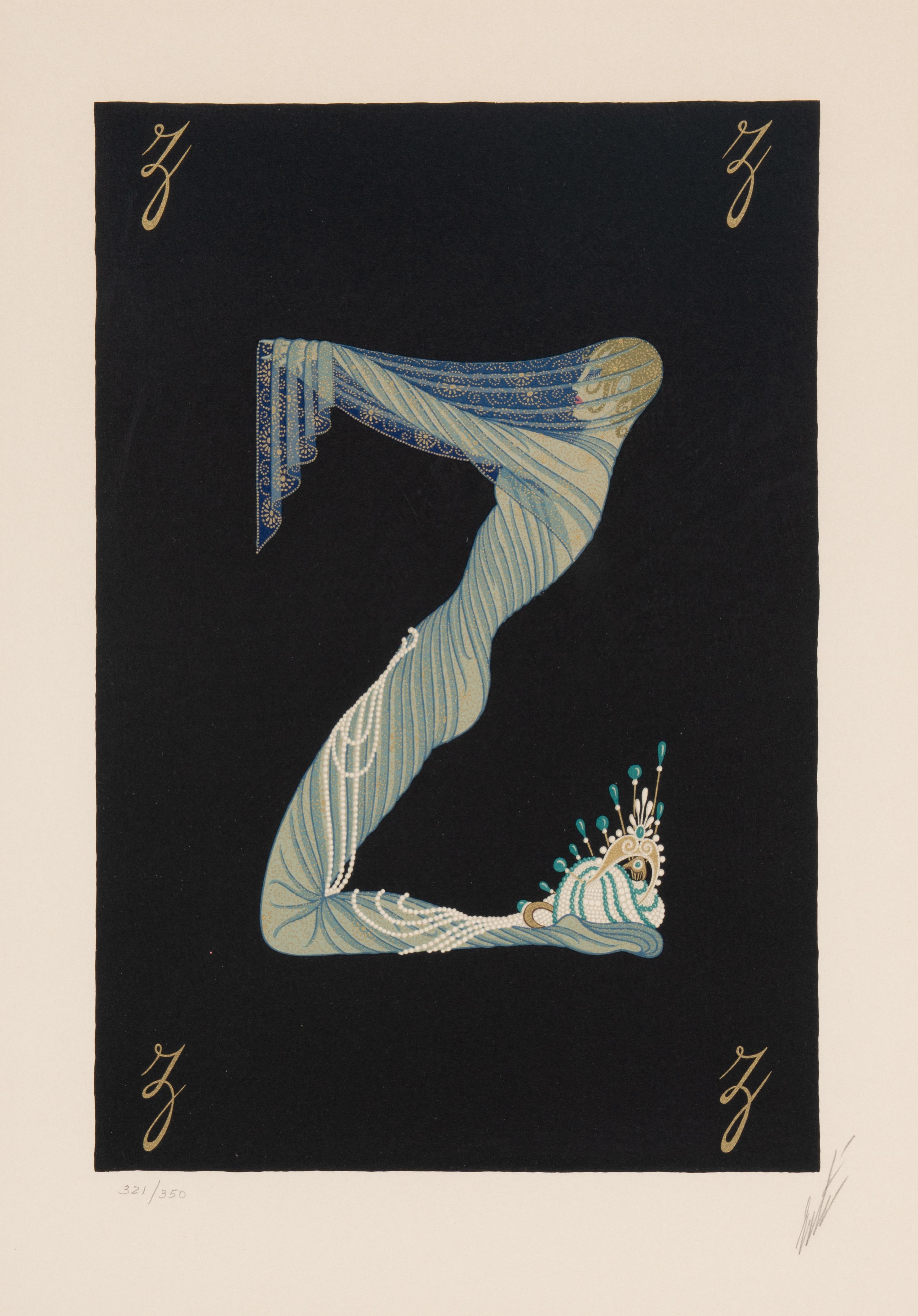 Romain de Tirtoff (called Erté) (Russian/French, 1892-1990) — Letters Y and Z