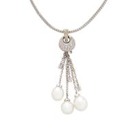 CULTURED SOUTH SEA PEARL AND DIAMOND NECKLACE