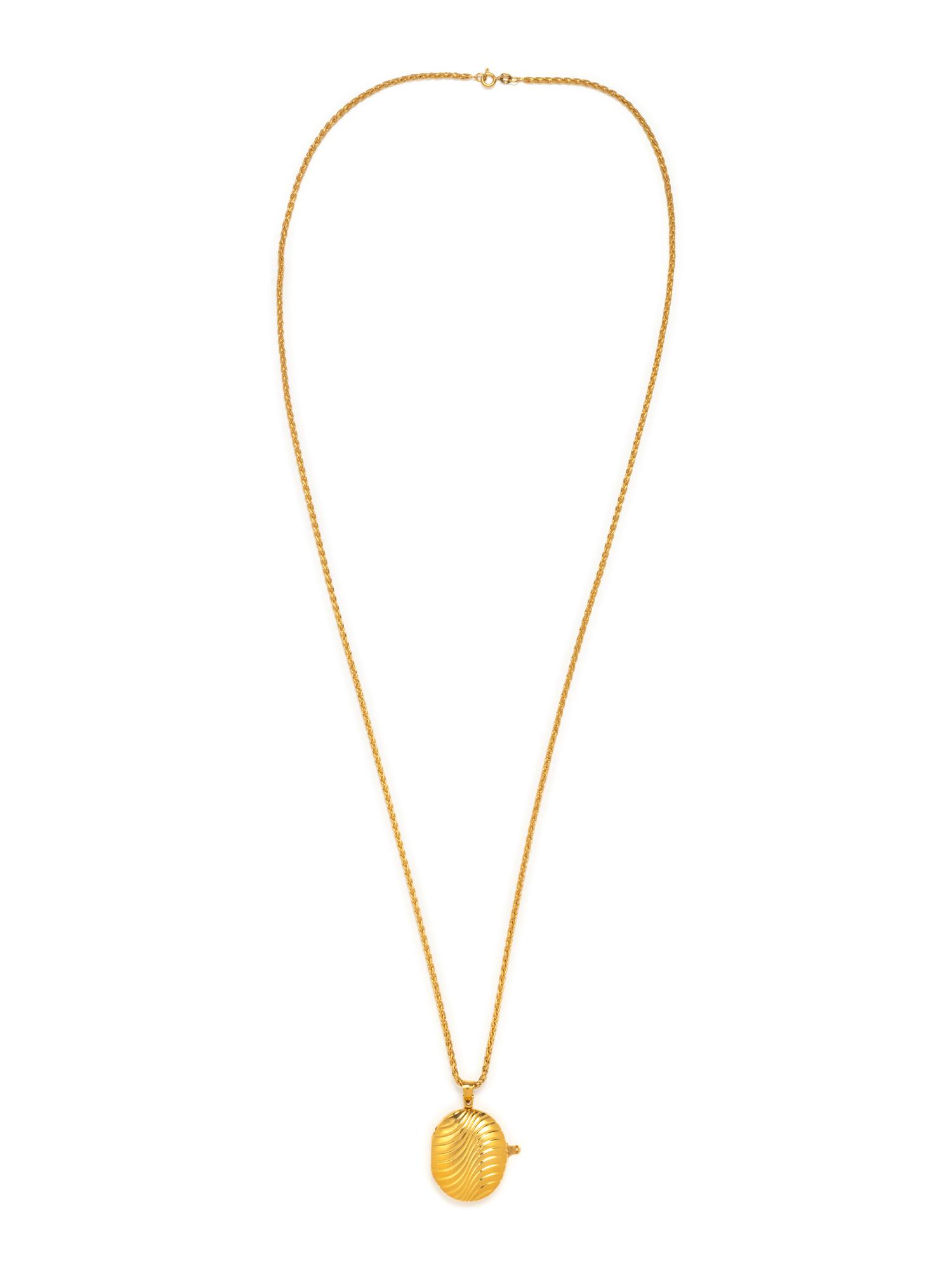 YELLOW GOLD LOCKET NECKLACE