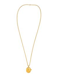 YELLOW GOLD LOCKET NECKLACE