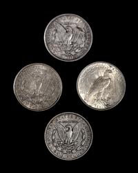 A Group of Three United States Morgan Silver $1 Coins