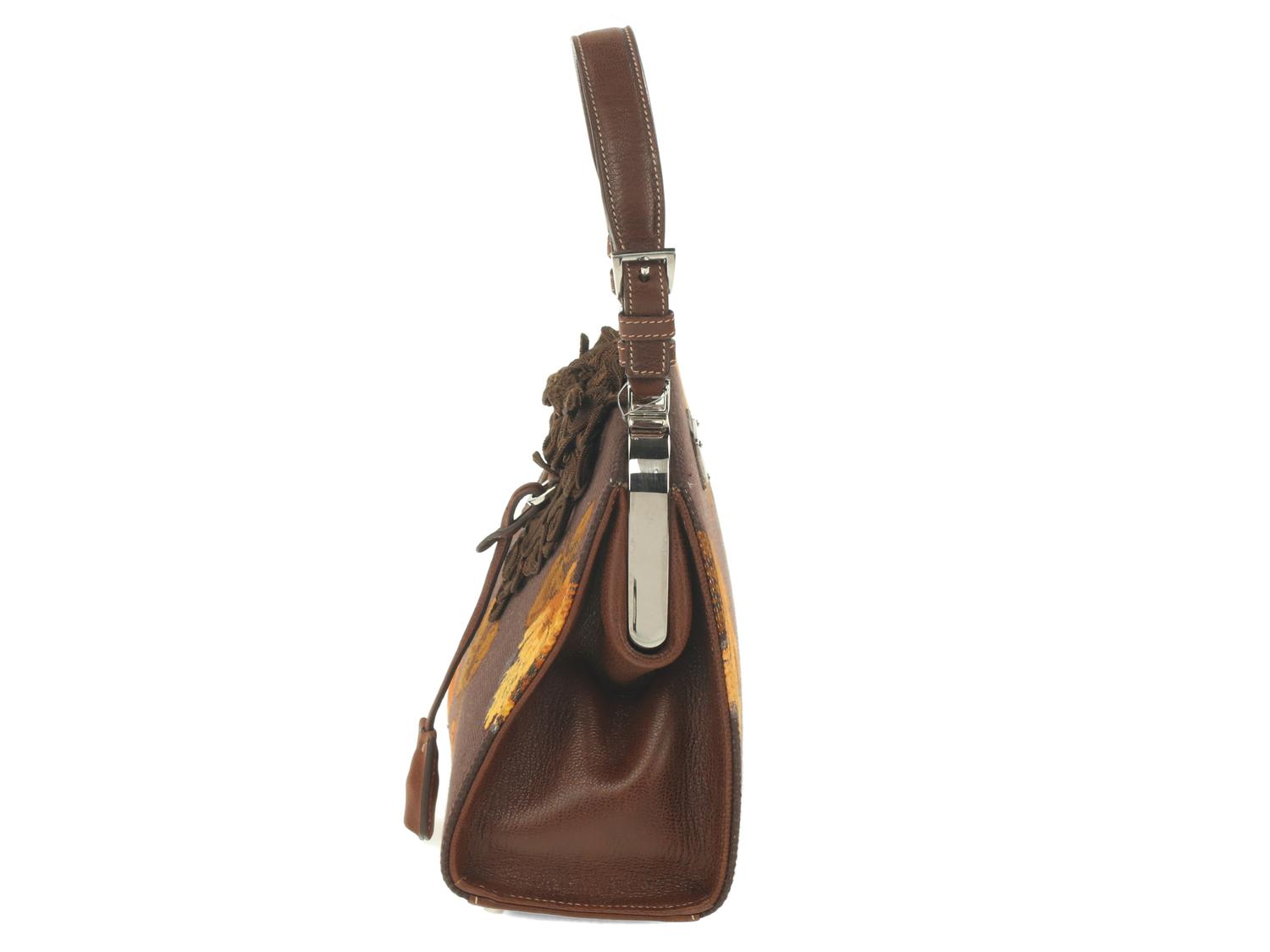 Prada Floral Top Handle Bag