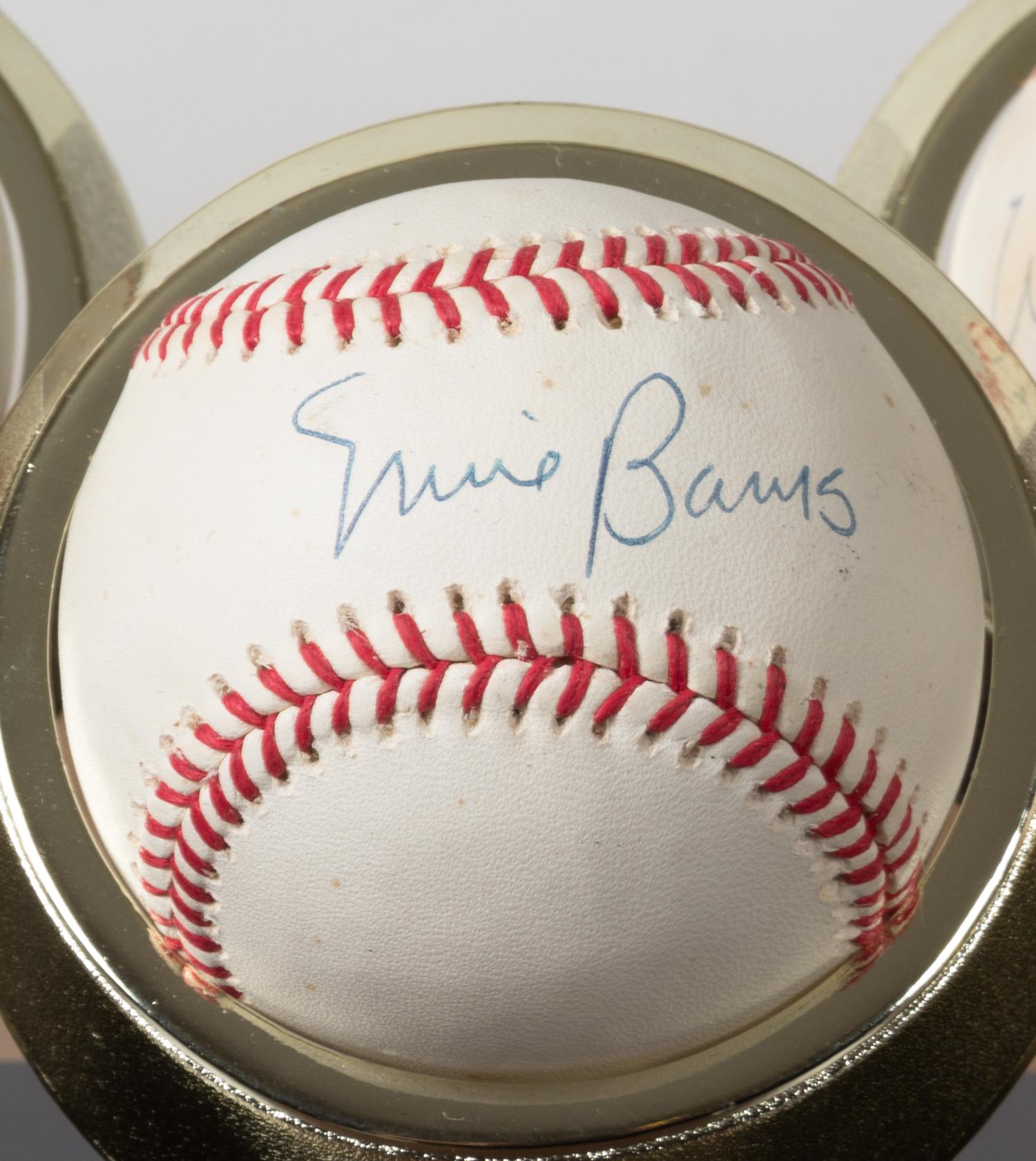 A Collection of Eleven 500 Home Run Club Autographed Baseballs Height of display case 9 inches x width 36 1/2 x depth 10 inches.