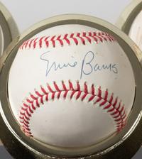 A Collection of Eleven 500 Home Run Club Autographed Baseballs Height of display case 9 inches x width 36 1/2 x depth 10 inches.