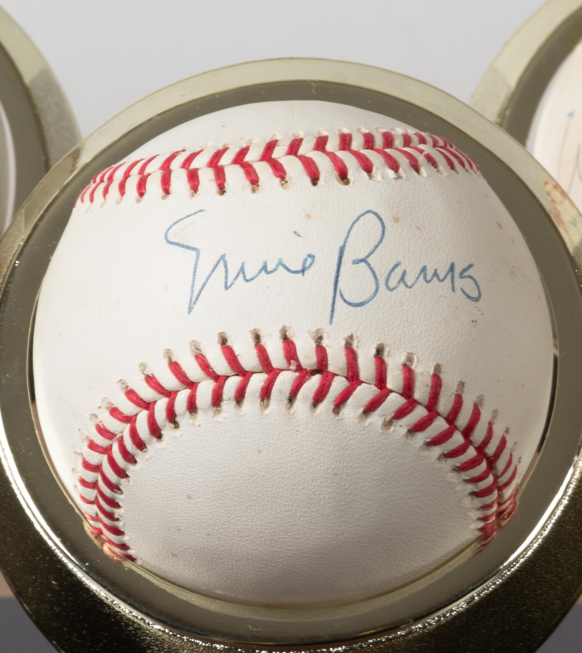 A Collection of Eleven 500 Home Run Club Autographed Baseballs Height of display case 9 inches x width 36 1/2 x depth 10 inches.