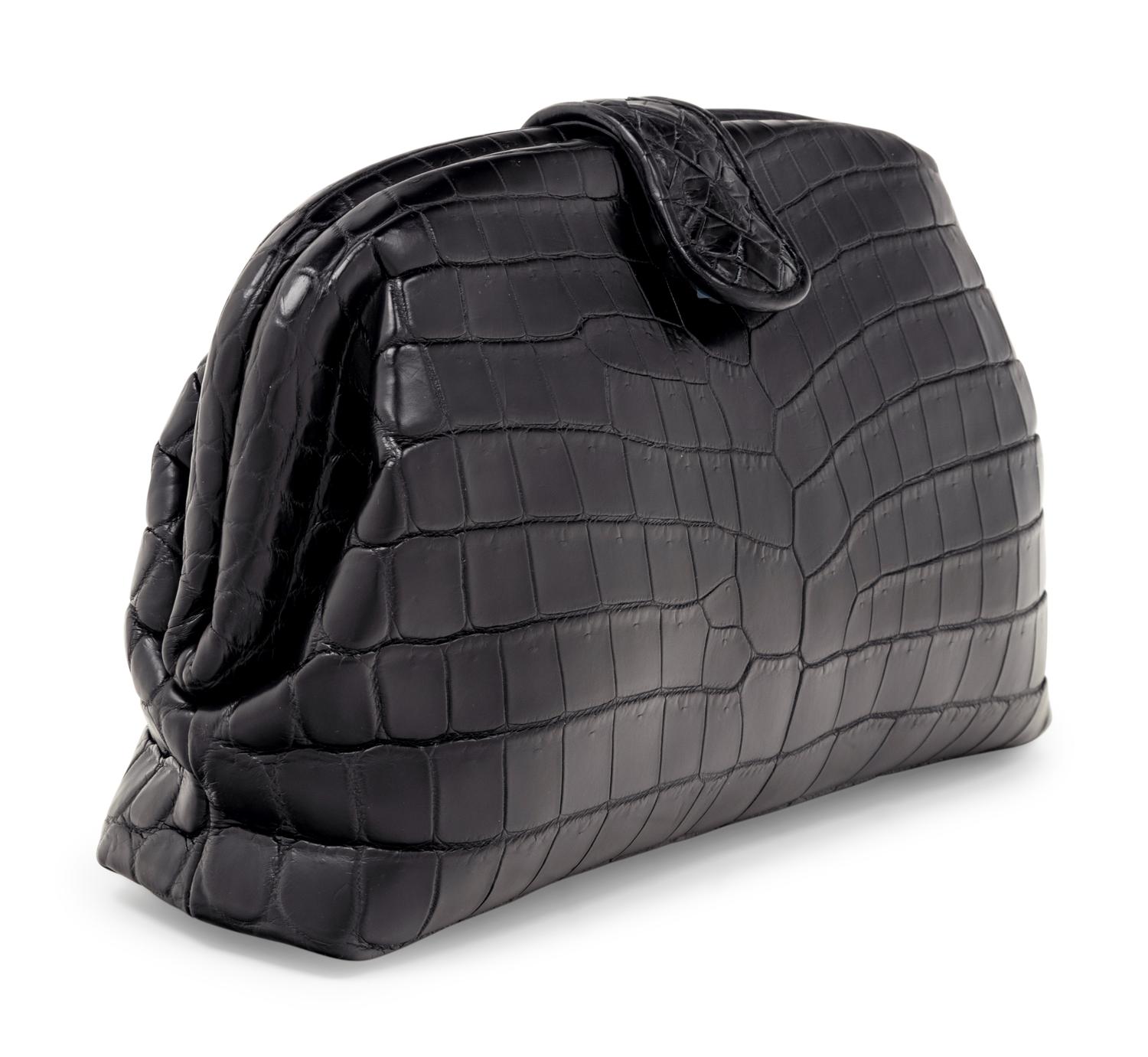 Bottega Veneta Crocodile "The Lauren 1980" Clutch, 2017