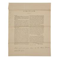 [African-Americana] Phelps, Amos A. Printed Circular of the Massachusetts Anti-Slavery Society