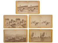 [WESTERN AMERICANA]. HINE, T., photographer. A group of stereoviews of the West, incl. rare images of Fort Garland, Colorado. Chicago: Copelin & Son Photographers.