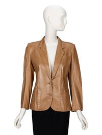 Gucci, Tan Leather Blazer