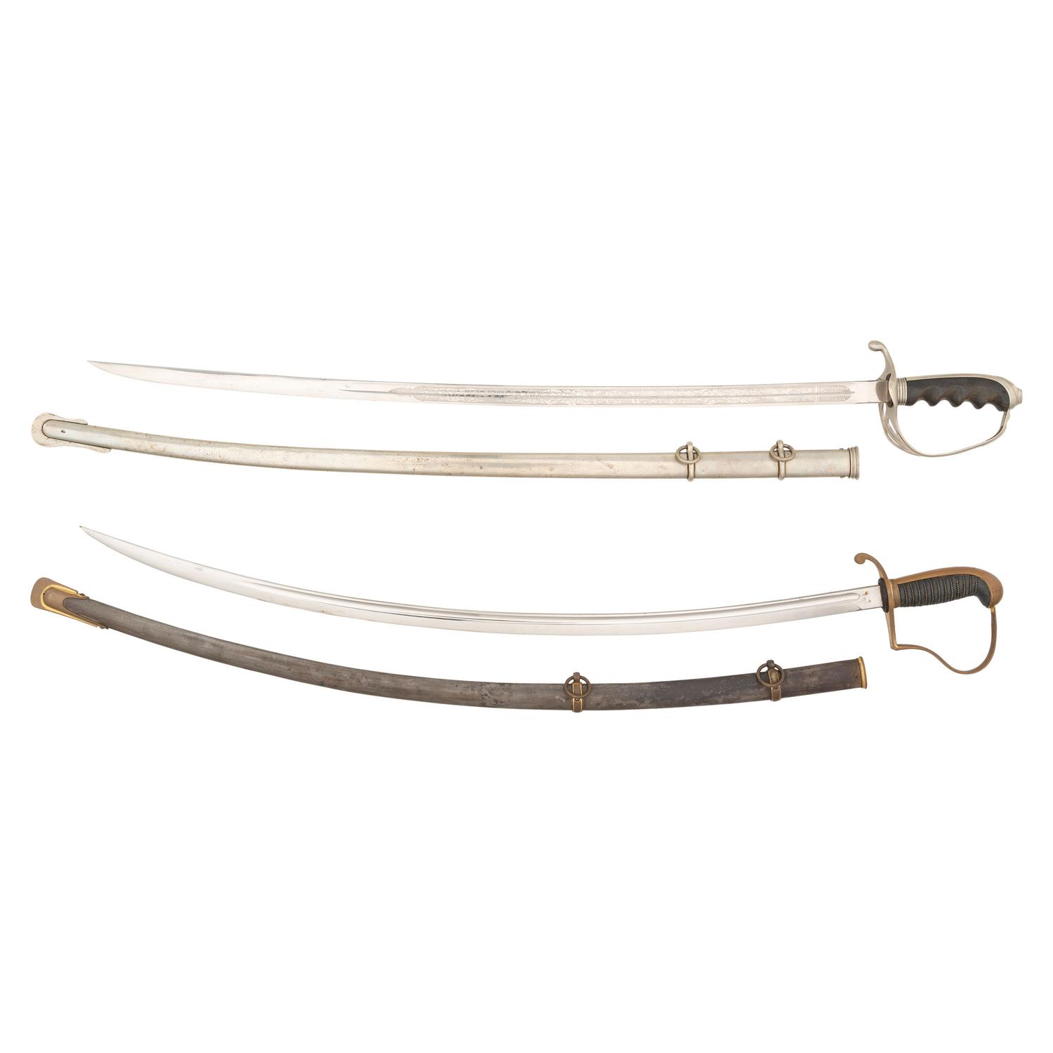 Two Sabers: US Model 1902 Officers Saber & German Saber
