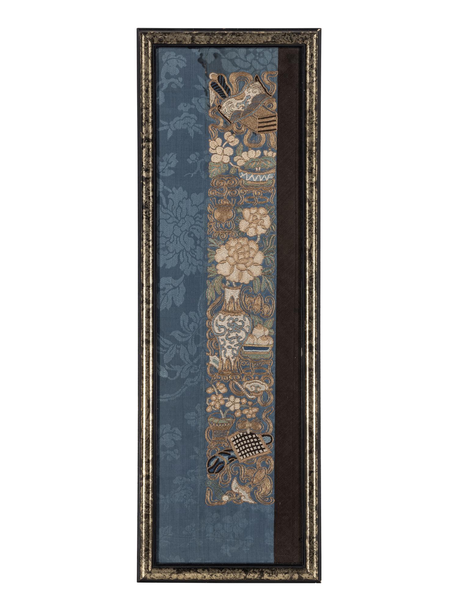 A Group of Chinese Embroidered Silk Panels