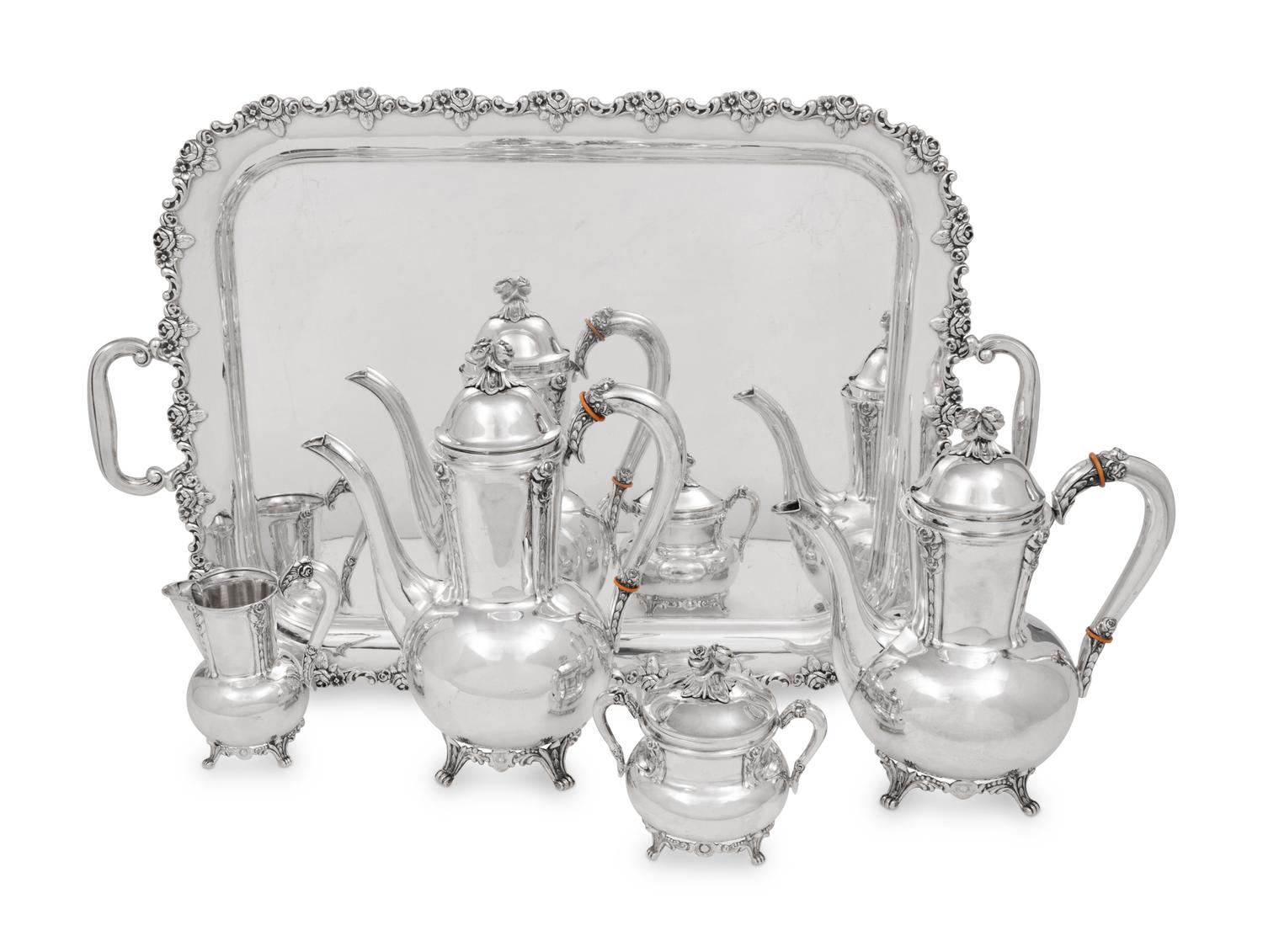 A German Silver Four-Piece Tea and Coffee Service