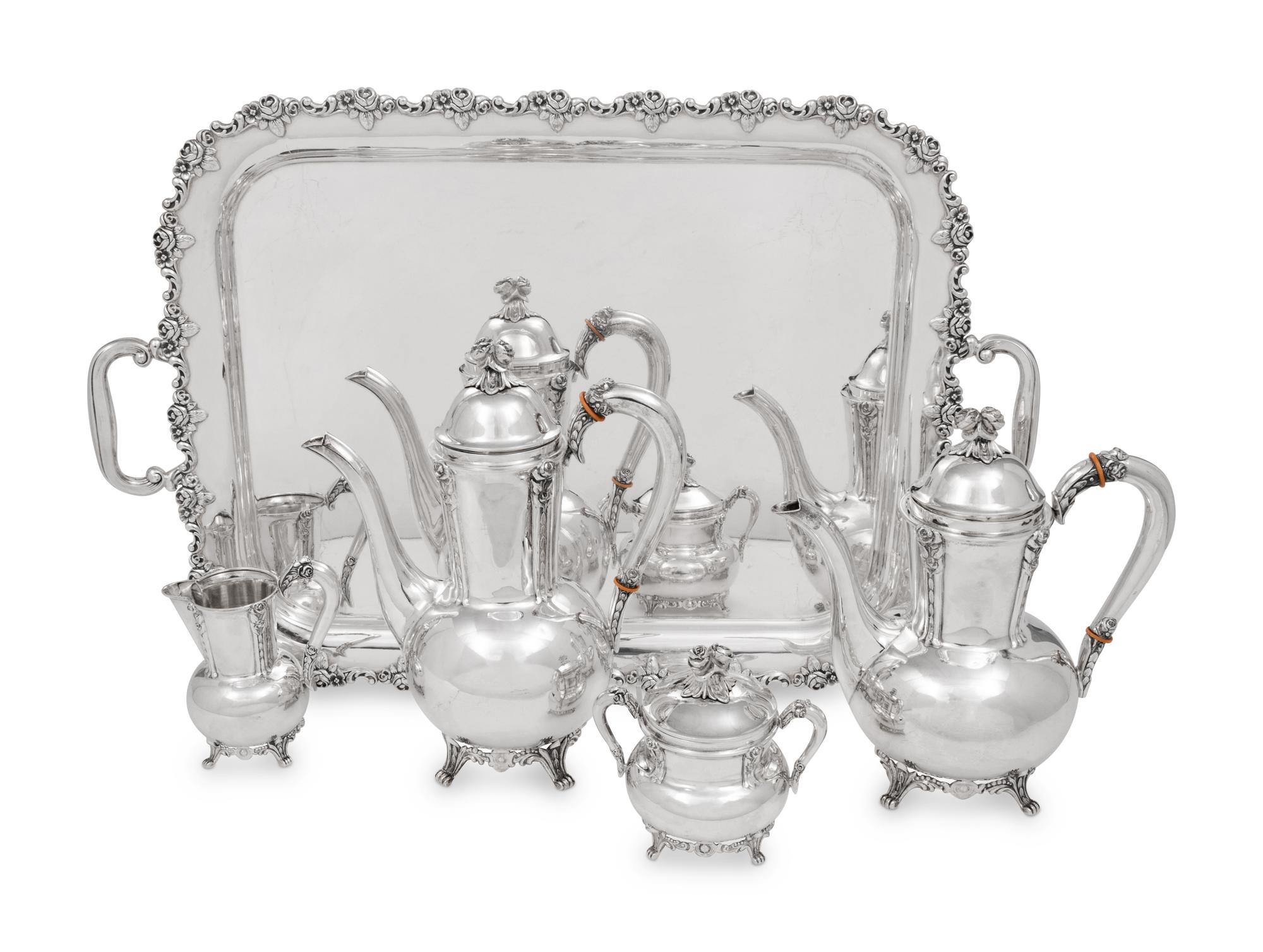A German Silver Four-Piece Tea and Coffee Service