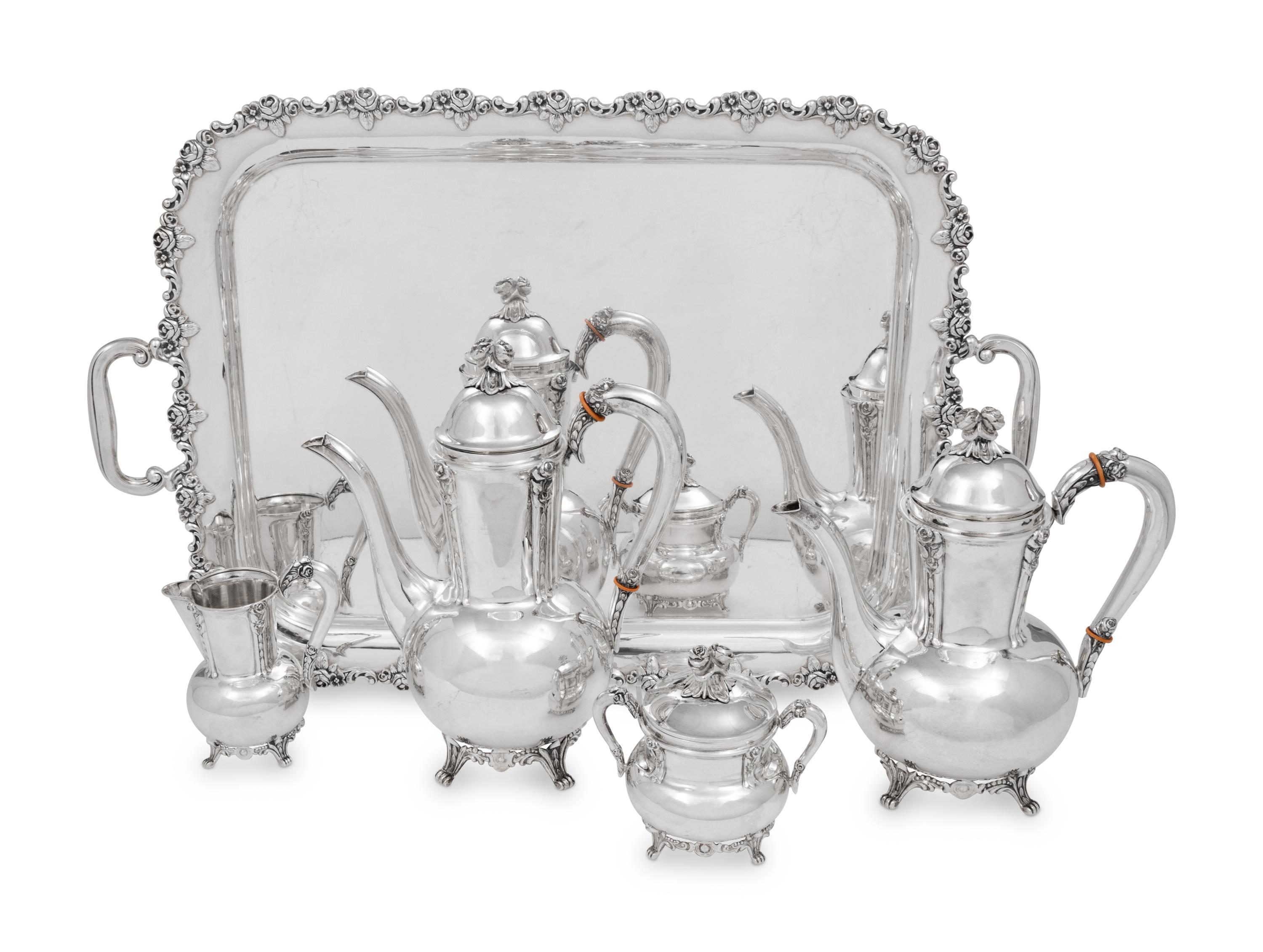 A German Silver Four-Piece Tea and Coffee Service