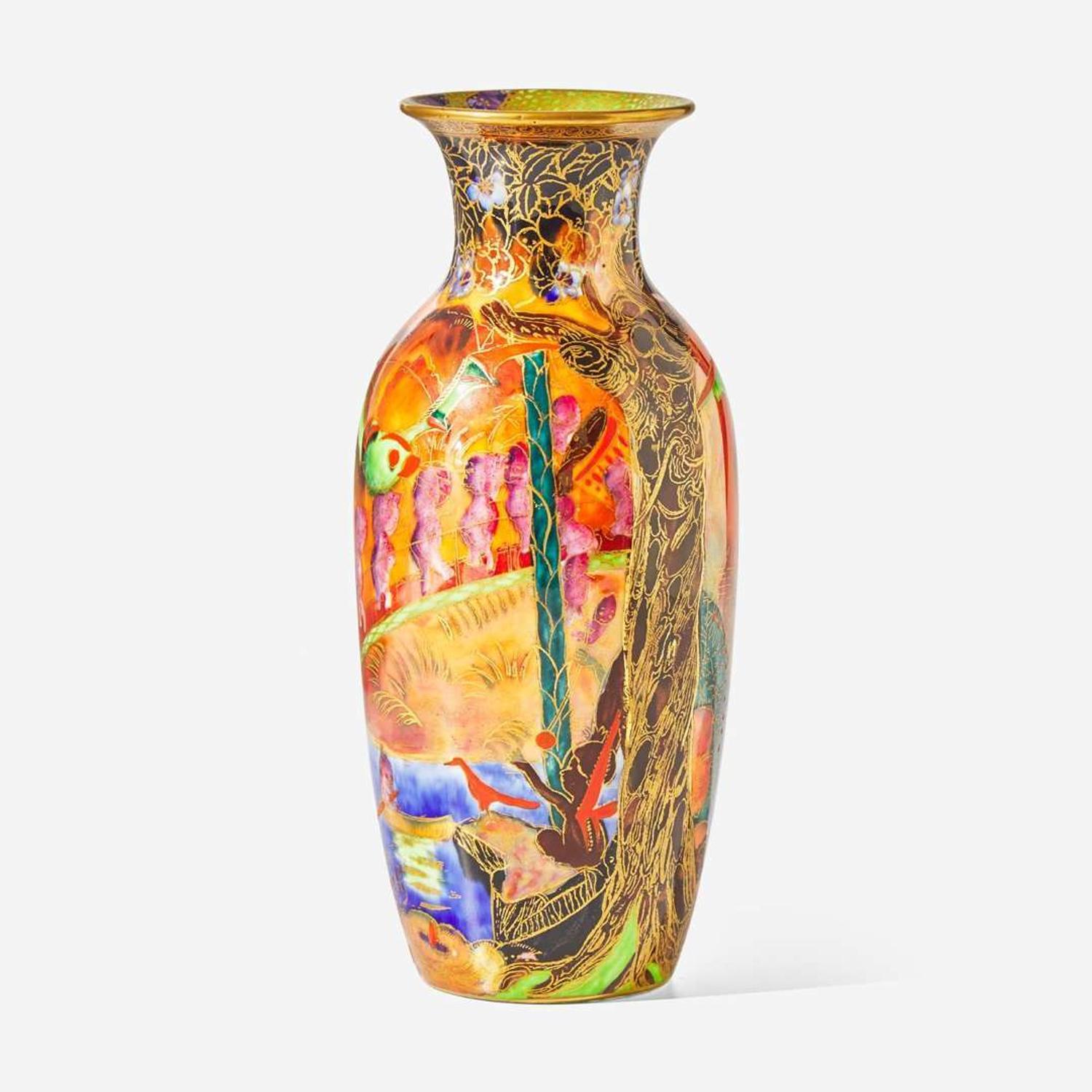 A Wedgwood Fairyland Lustre "Imps on a Bridge" Vase UK, circa 1925