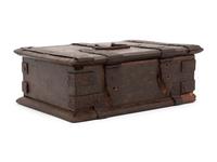 A Spanish Iron Mounted Strong Box