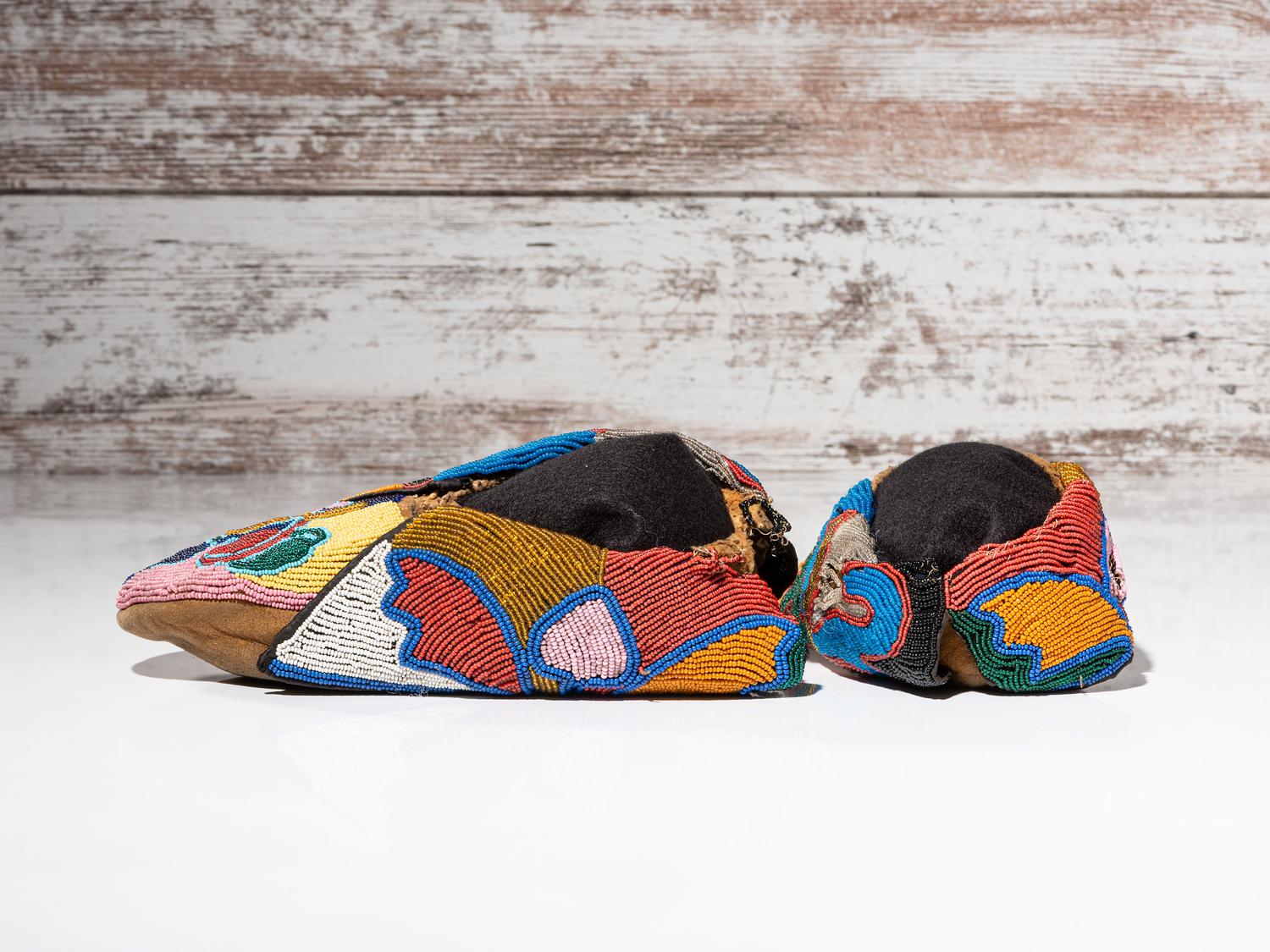 Prairie Beaded Hide Moccasins
