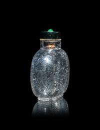 A Chinese Hair-Crystal Snuff Bottle