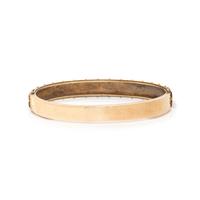 ETRUSCAN REVIVAL, SEED PEARL AND YELLOW GOLD BANGLE