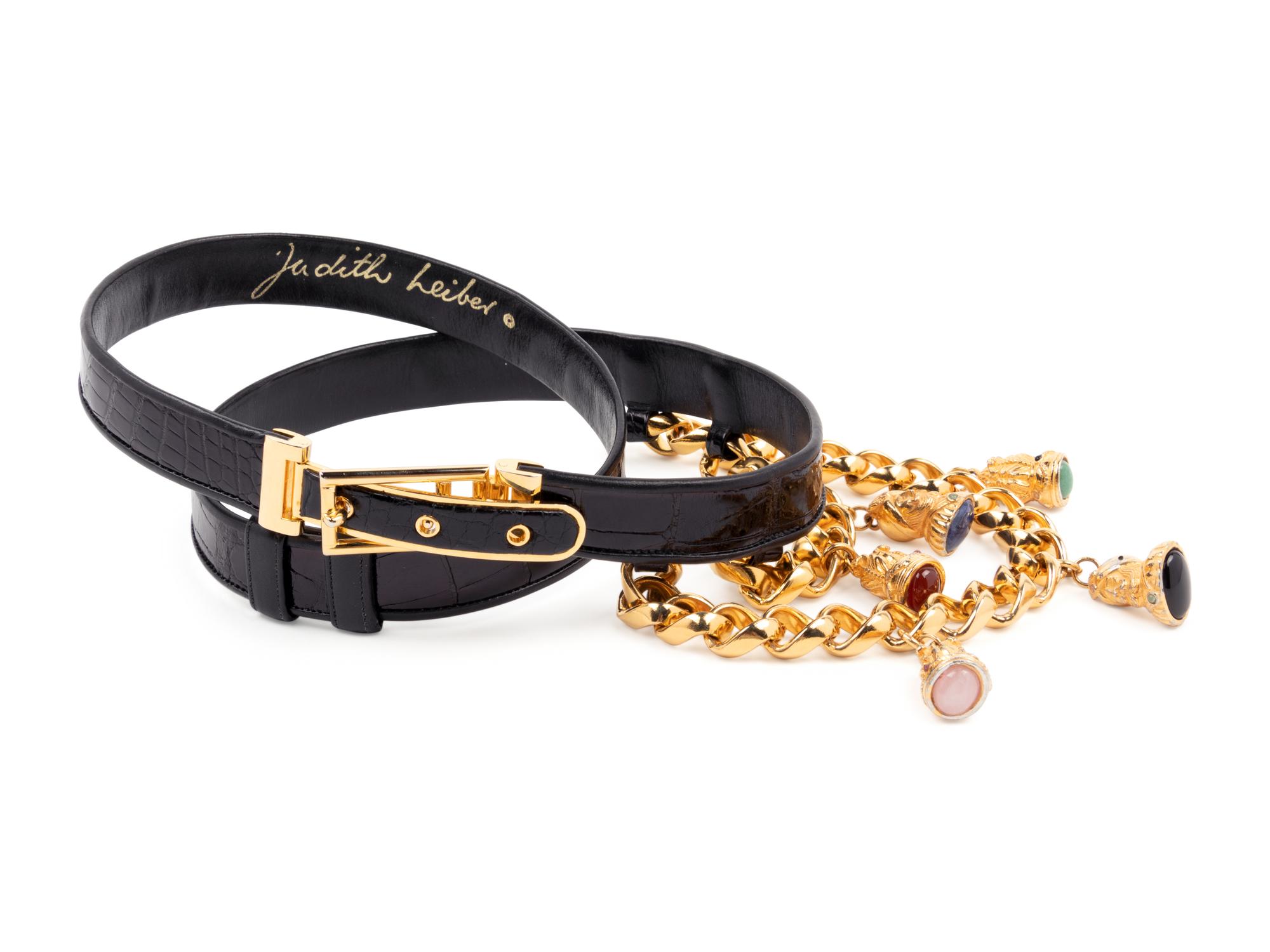 Five Designer Belts: Two Chanel, Two Kieselstein-Cord, One Judith Leiber