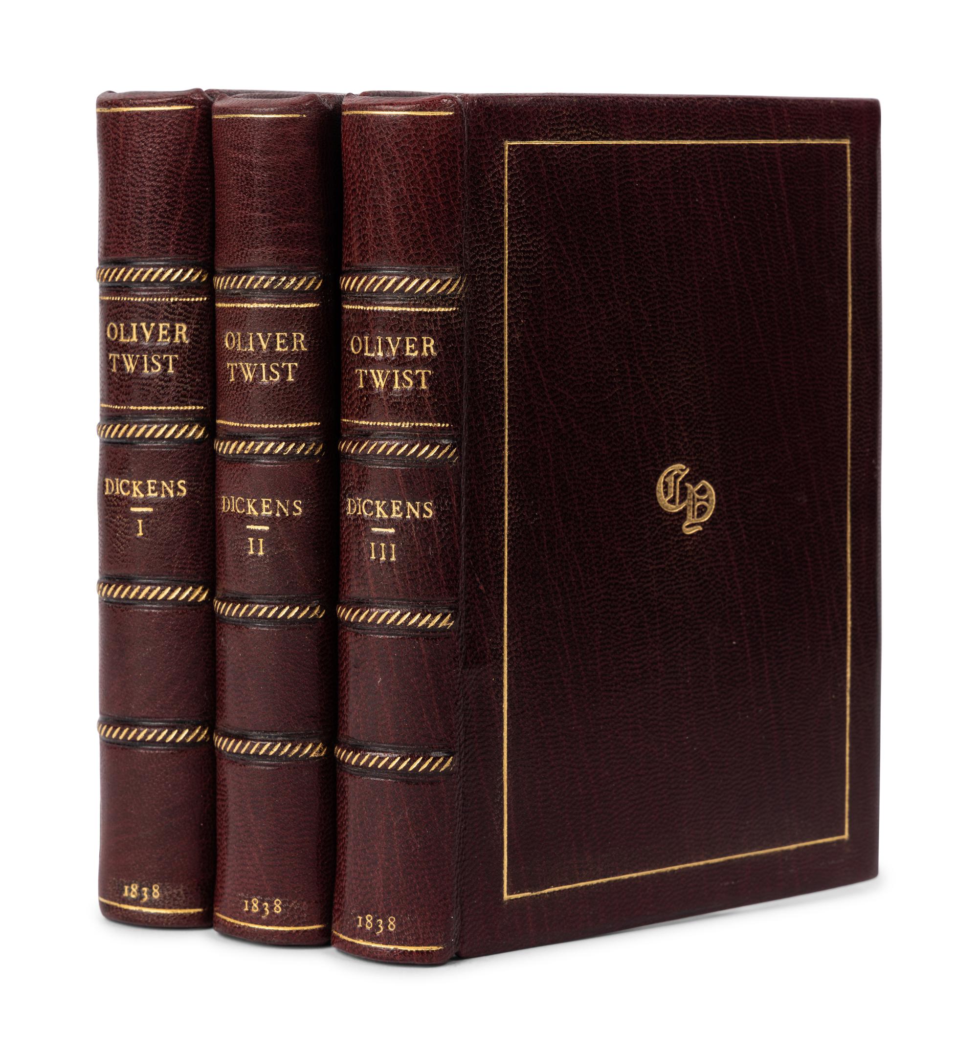 DICKENS, Charles (1812-1870). Oliver Twist; or, the Parish Boy's Progress. By "Boz." London: Richard Bentley, 1838.