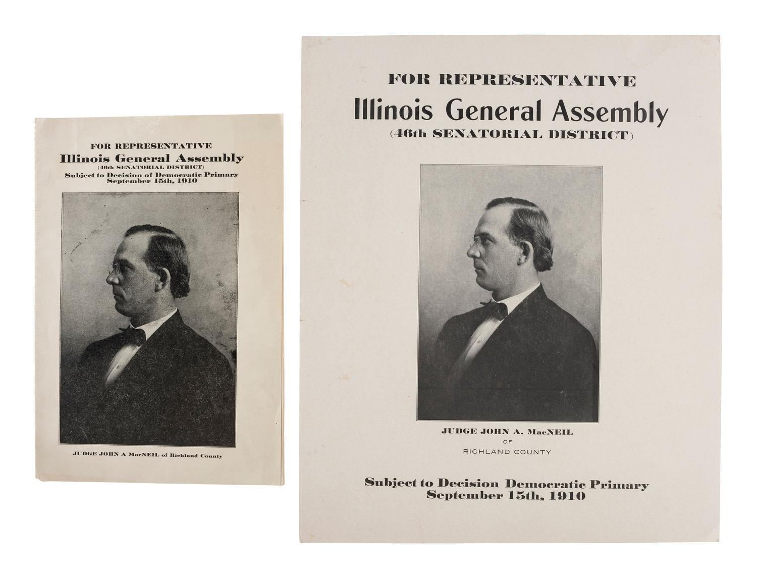 [ILLINOIS]. A large group of documents SIGNED by post-Civil War governors of Illinois.
