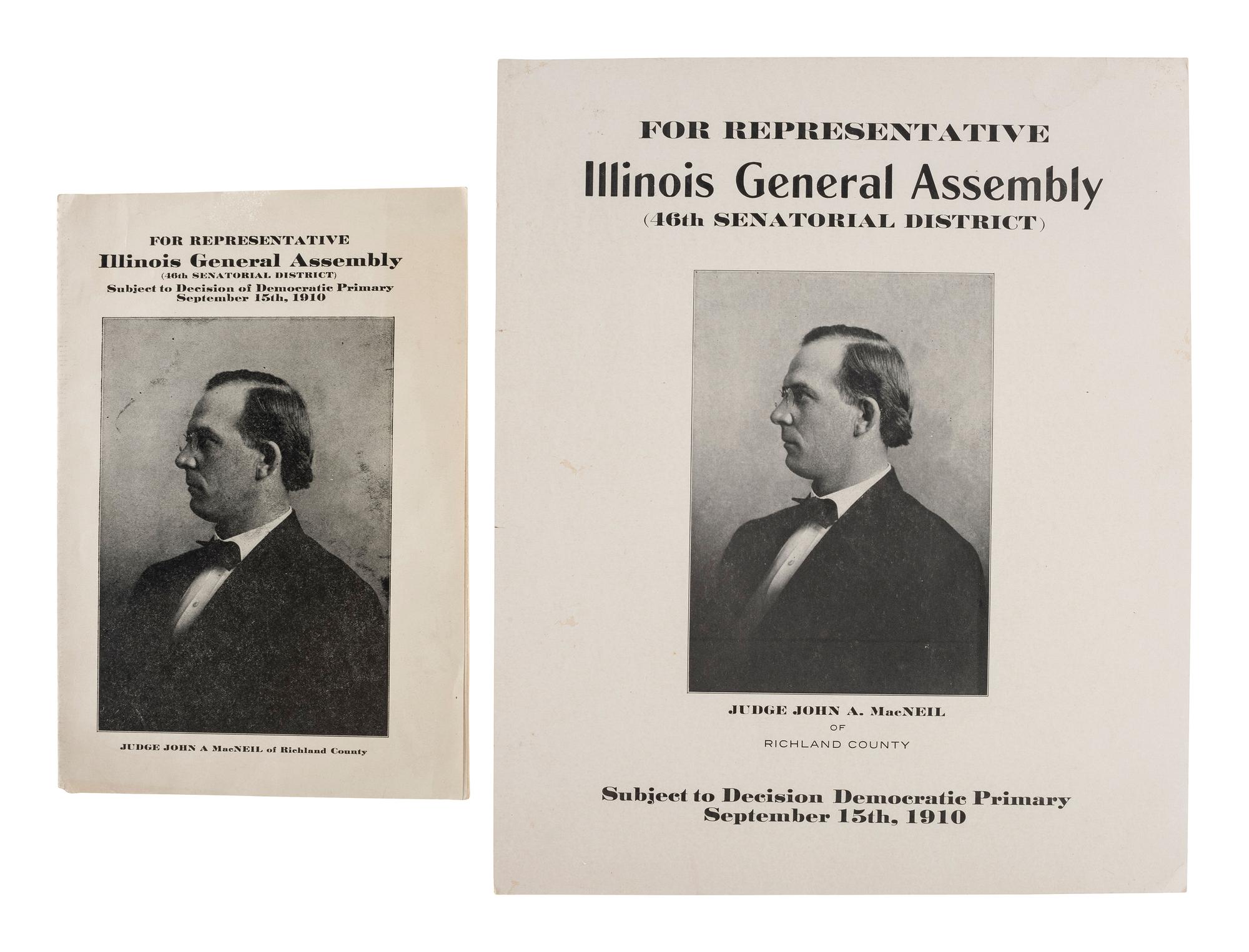 [ILLINOIS]. A large group of documents SIGNED by post-Civil War governors of Illinois.