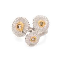 BUCCELLATI, STERLING SILVER, YELLOW GOLD AND DIAMOND 'BLOSSOMS' RING