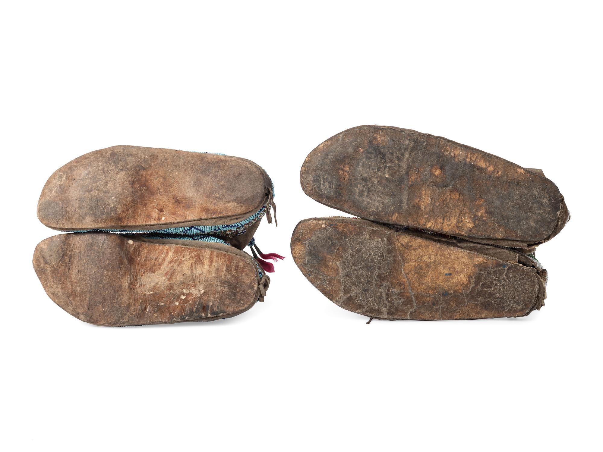 Sioux Beaded Hide Moccasins