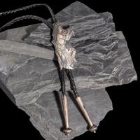 Roy Talahaftewa (Hopi, b. 1955) — Sterling Silver Overlay Snake Dancer Bolo Tie
