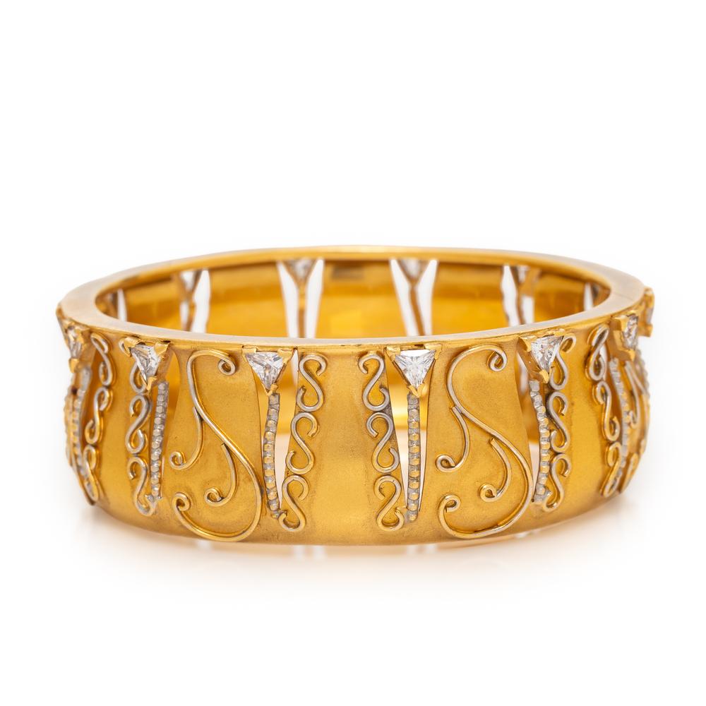 High Karat Yellow Gold Bangle Bracelet