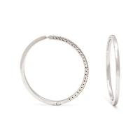 WHITE GOLD AND DIAMOND HOOP EARRINGS