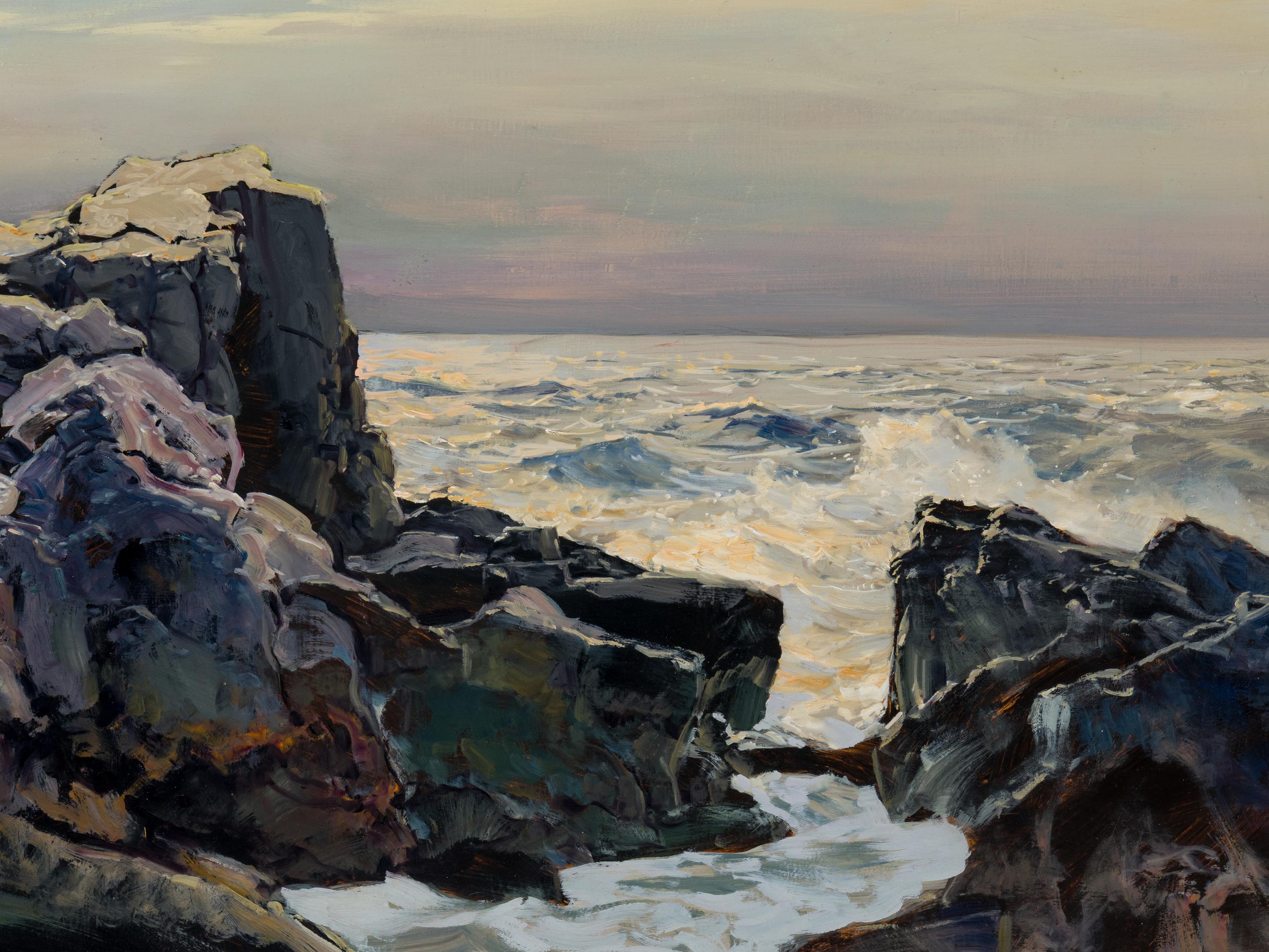 Frederick Judd Waugh (American, 1861-1940) — Waning Day, Coast of Maine
