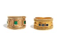 COLLECTION OF YELLOW GOLD AND GEMSTONE RINGS