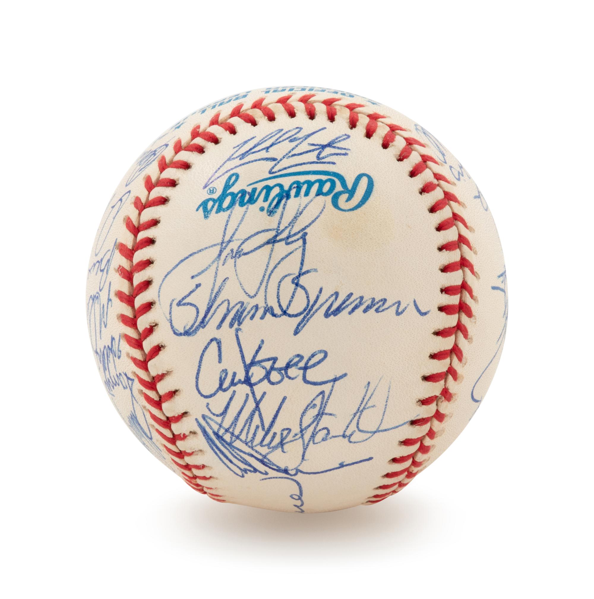 A 1998 New York Yankees World Series Champions Team Signed Baseball Including Derek Jeter and Mariano Rivera