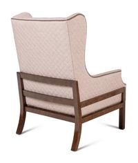 A Pair of Contemporary Stained Maple Wingback Chairs