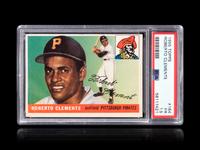 A 1955 Topps Roberto Clemente Rookie Baseball Card No. 164, PSA 1.5